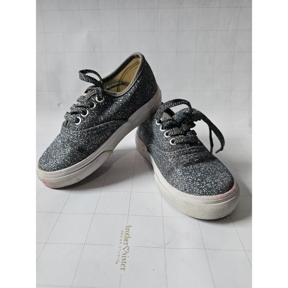 Vans Toddler Girls Glitter Lace-Up Sneakers – Size 7.0 US - Picture 1 of 8
